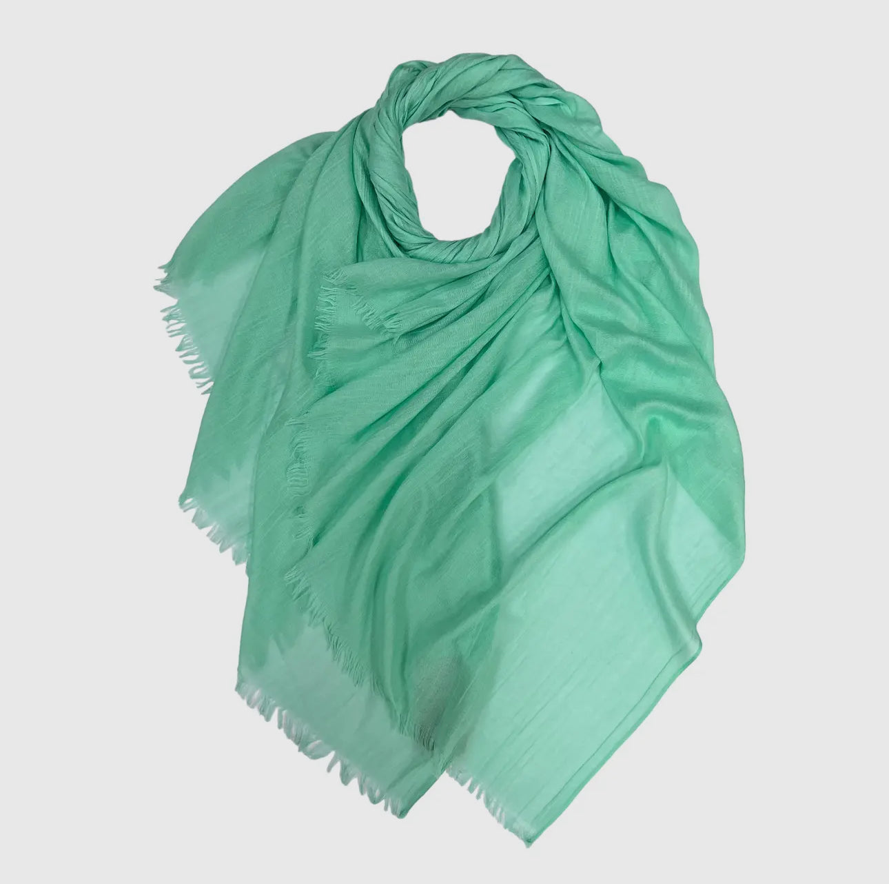 Classic Plain Cotton Blend Scarf finished with fringe