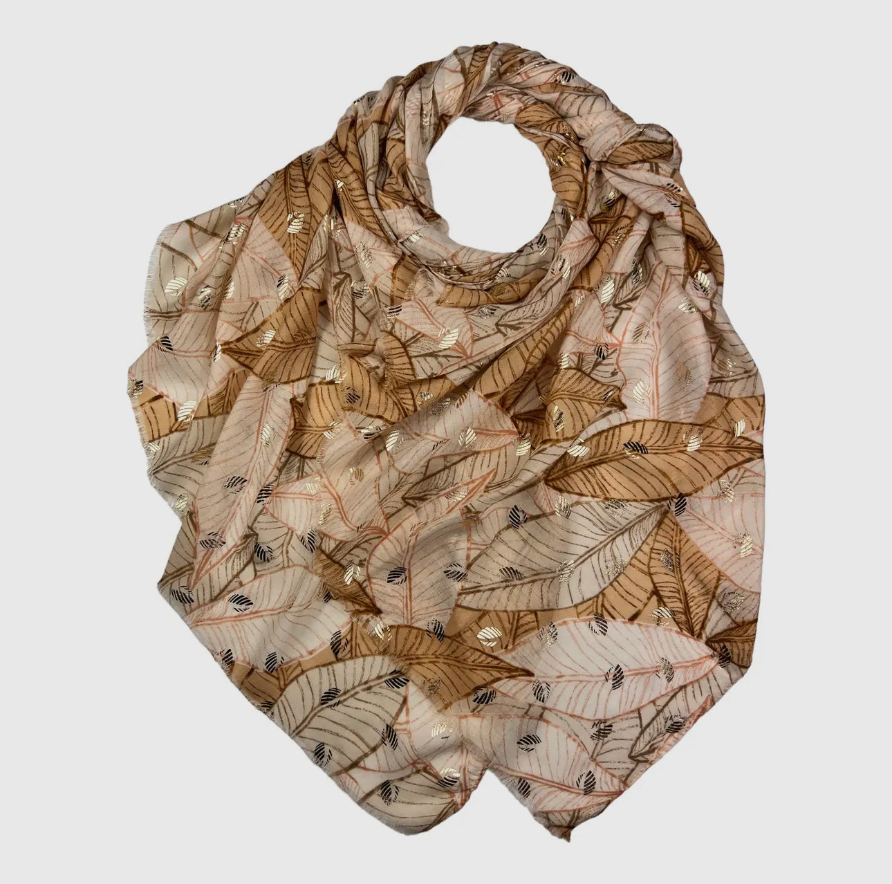 Classic Plain Cotton Blend Scarf finished with fringe