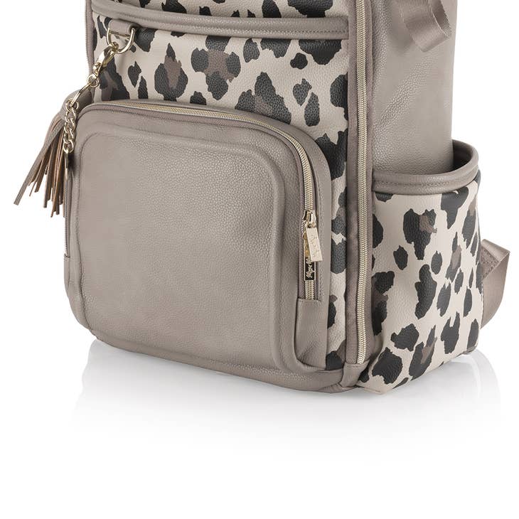 ITZY RITZY MYSTIC PLUS DIAPER BACKPACK - LEOPARD