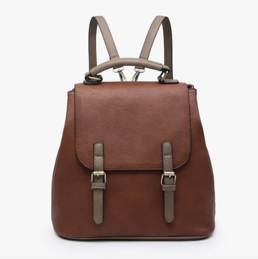 BROOKS CONVERTIBLE BACKPACK - BROWN