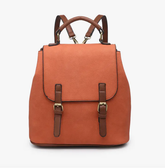 BROOKS CONVERTIBLE BACKPACK - BURNT CORAL