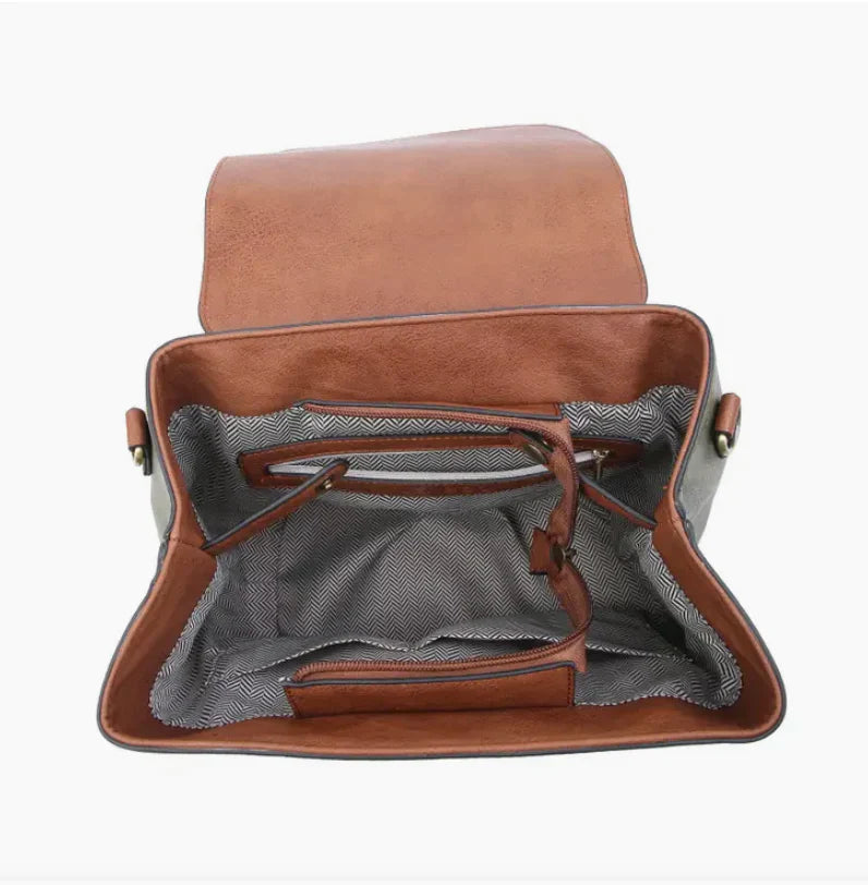 BROOKS CONVERTIBLE BACKPACK - BROWN