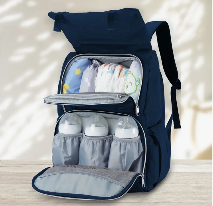 EXPLORER DIAPER BACKPACK WITH CHANGING PAD - NAVY