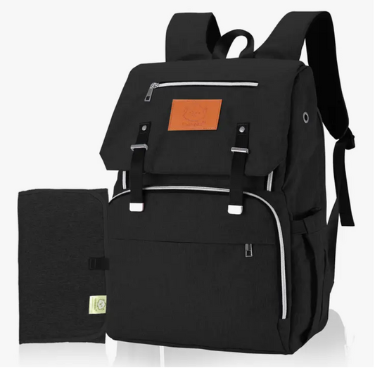 EXPLORER DIAPER BACKPACK WITH CHANGING PAD - BLACK