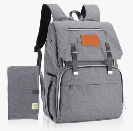 EXPLORER DIAPER BACKPACK WITH CHANGING PAD - GREY