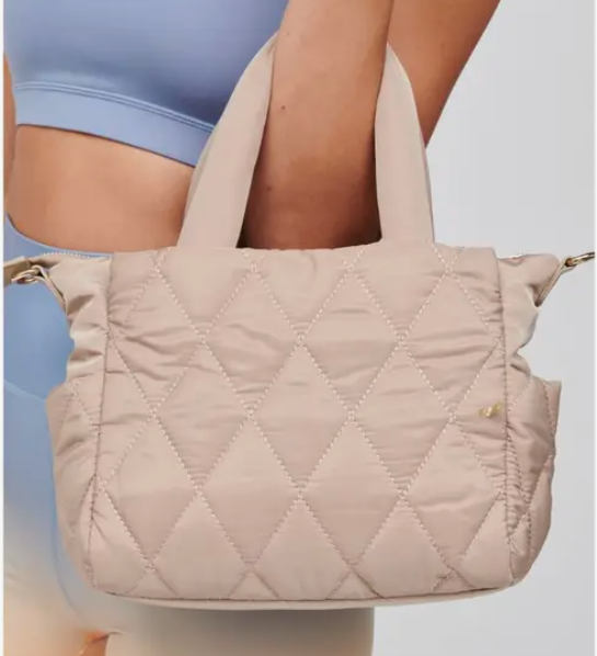 ASPIRE MINI PUFFER TOTE - NUDE