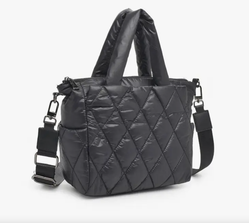 ASPIRE MINI PUFFER TOTE - JET BLACK