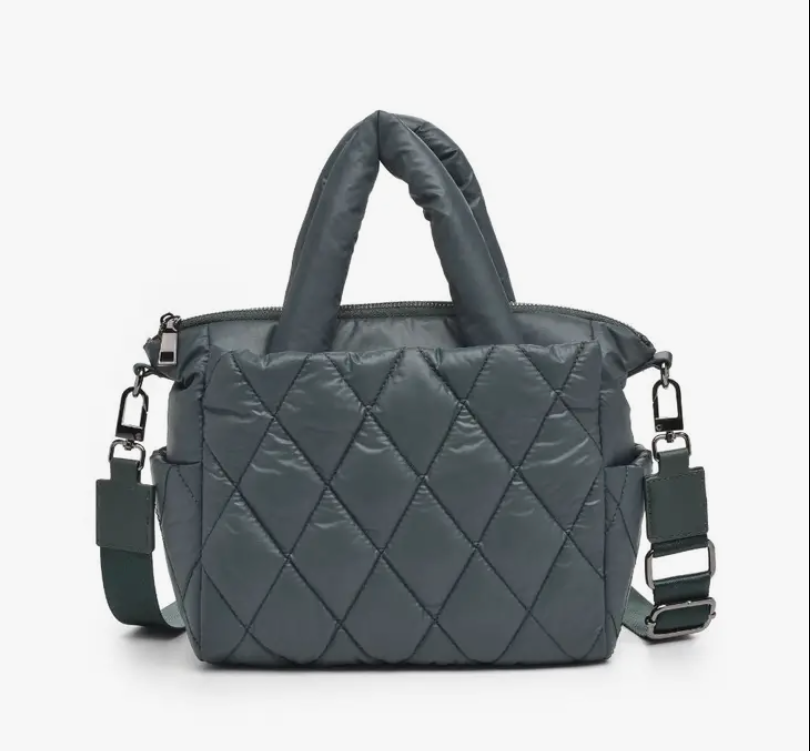 ASPIRE MINI PUFFER TOTE - OLIVE GREEN