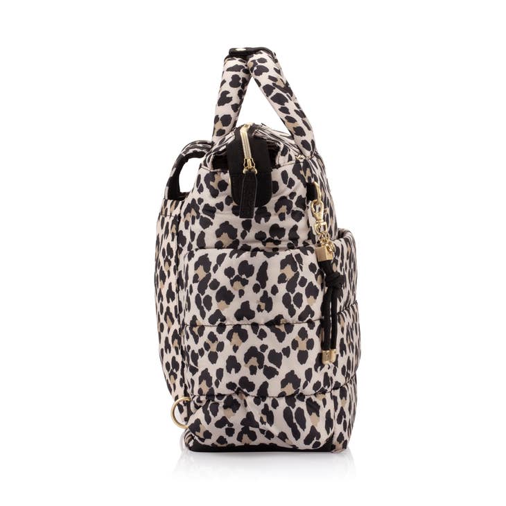 ITZY RITZY CLOUD PUFFER DIAPER BACKPACK - LEOPARD