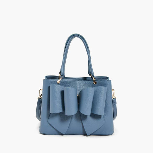Jenna Bowtie Satchel Handbag - Blue