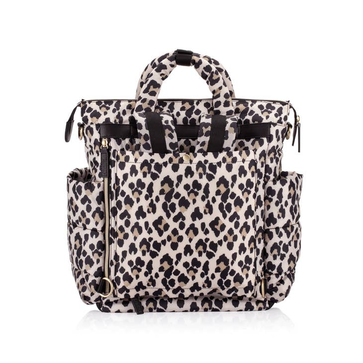 ITZY RITZY CLOUD PUFFER DIAPER BACKPACK - LEOPARD