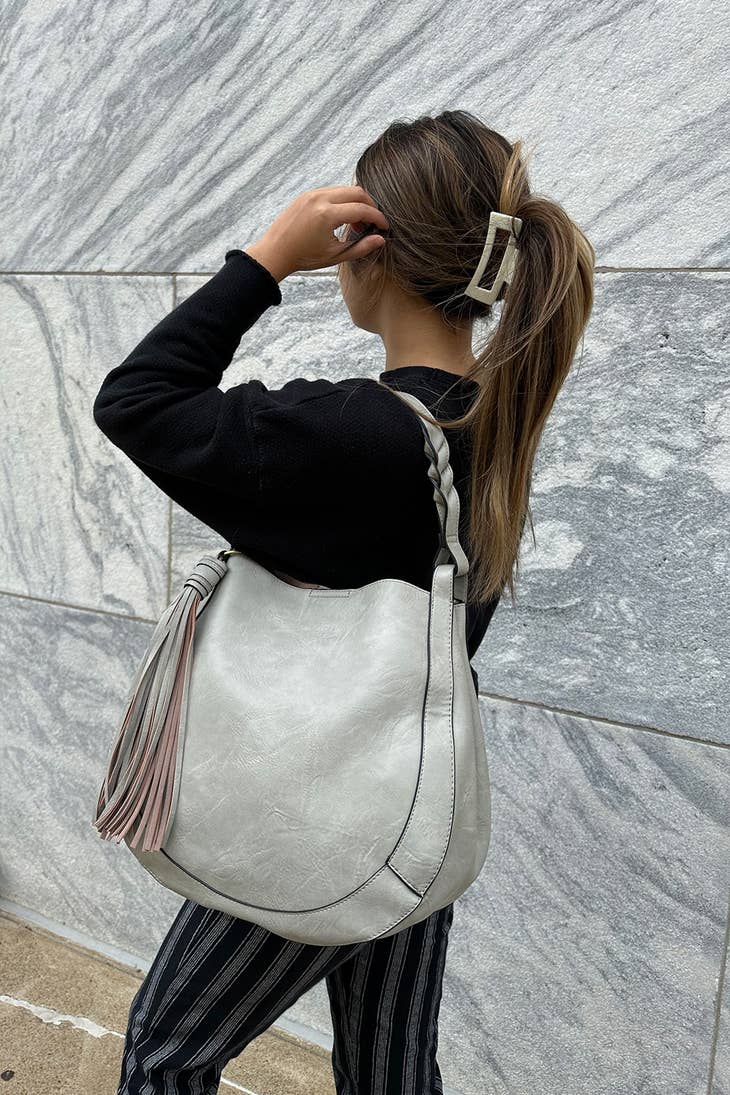 Tassel on sale hobo bag